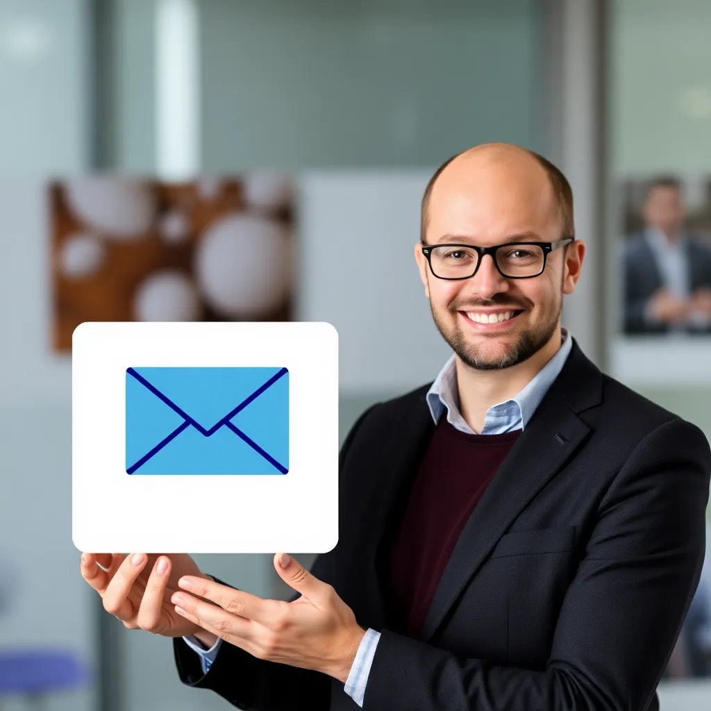 E-mail marketing trainer die een workshop geeft aan een kleine groep professionals