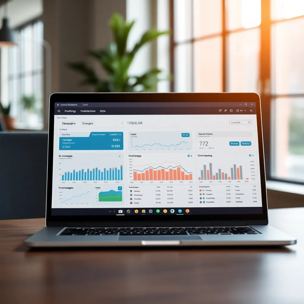 Professioneel opgezette e-mailcampagne op laptop met resultaten