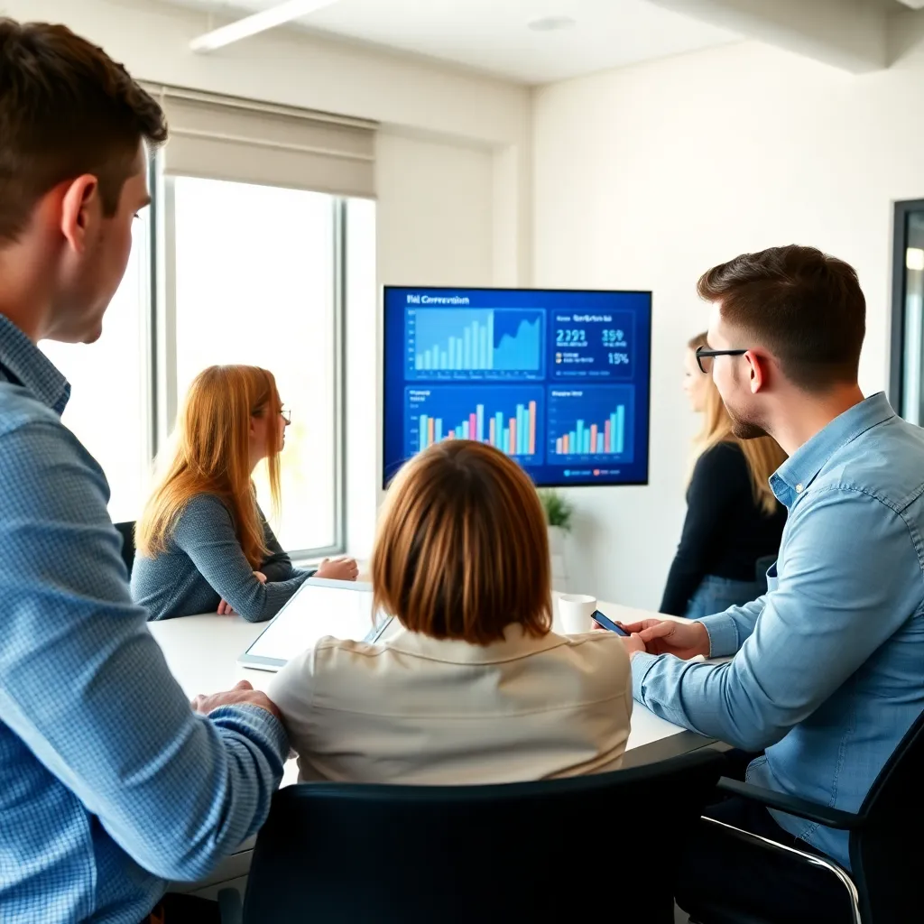 Professionele e-mailmarketeer analyseert conversiedata op laptop